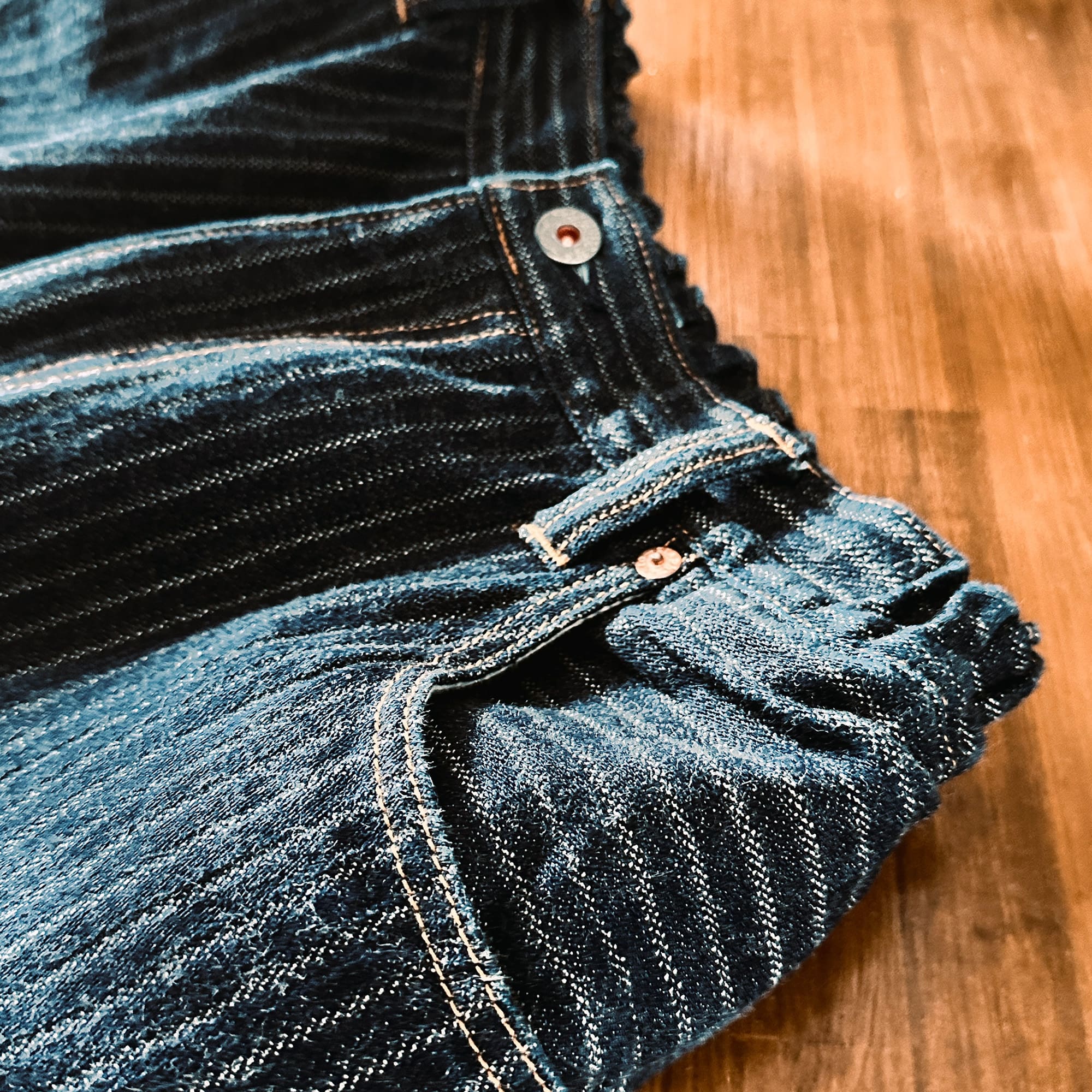 graphzero 5ポケットイージーパンツ【12oz針抜きヘリンボーンデニム】