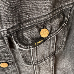 Lee RIDERS ロゴボタン ブラックデニムジャケット