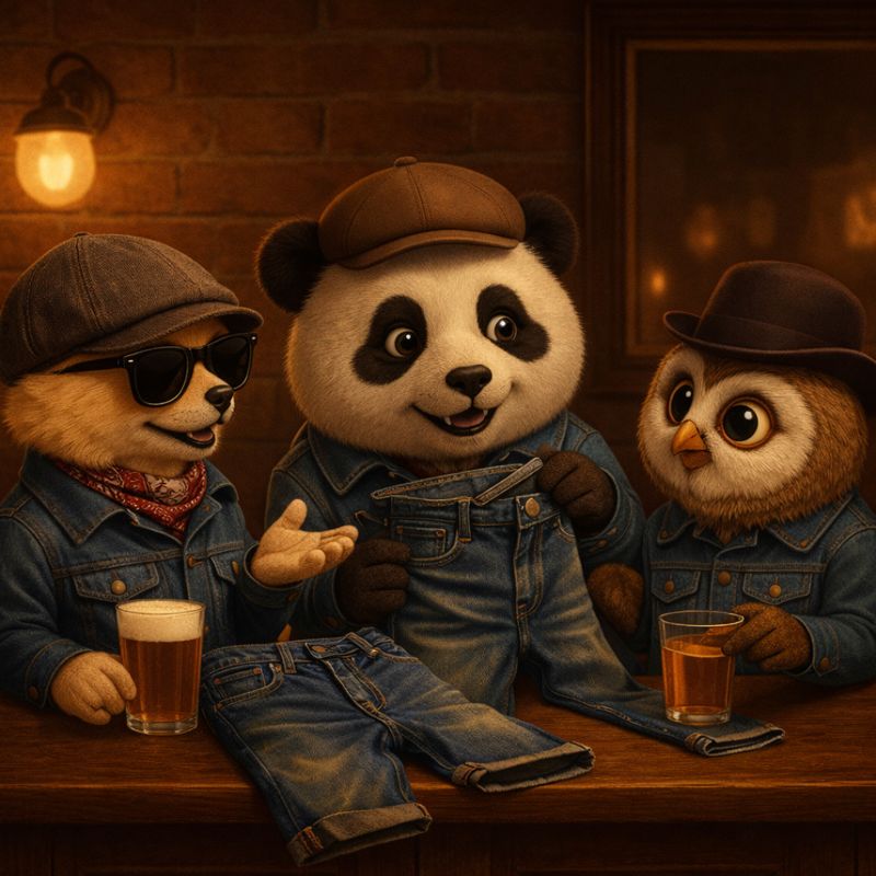 デニムを育てることが楽しそうな様子