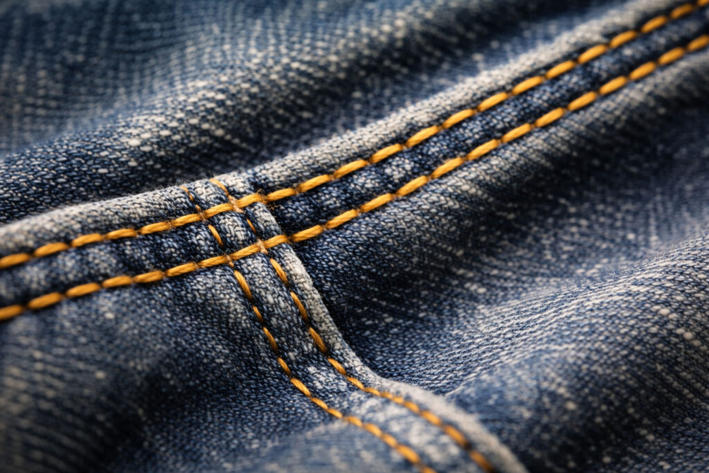 色落ちすると、黄色い糸