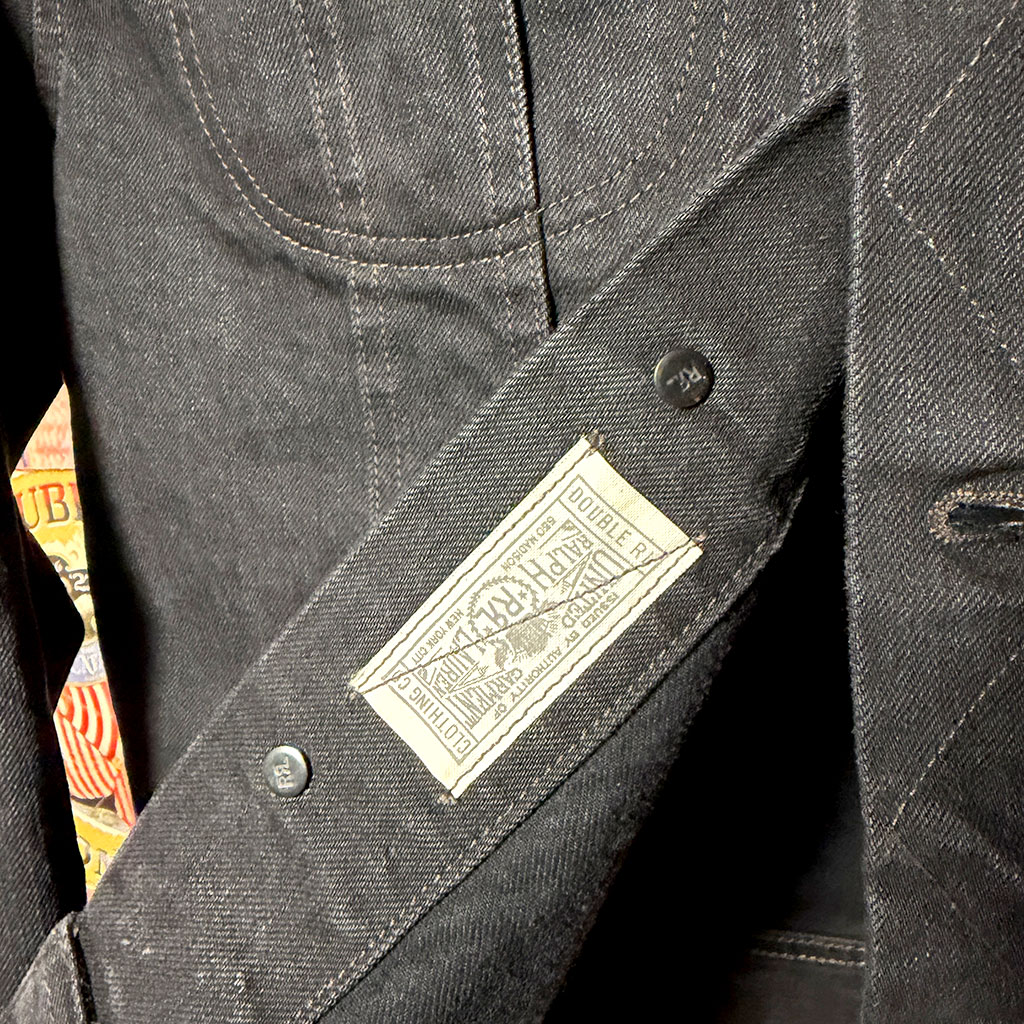 ウォーン イン ブラック デニム トラッカー ジャケット