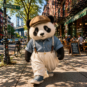 graphzeroのタックギャザーパンツとサスペンダーを合わせたアメカジコーデのイメージ