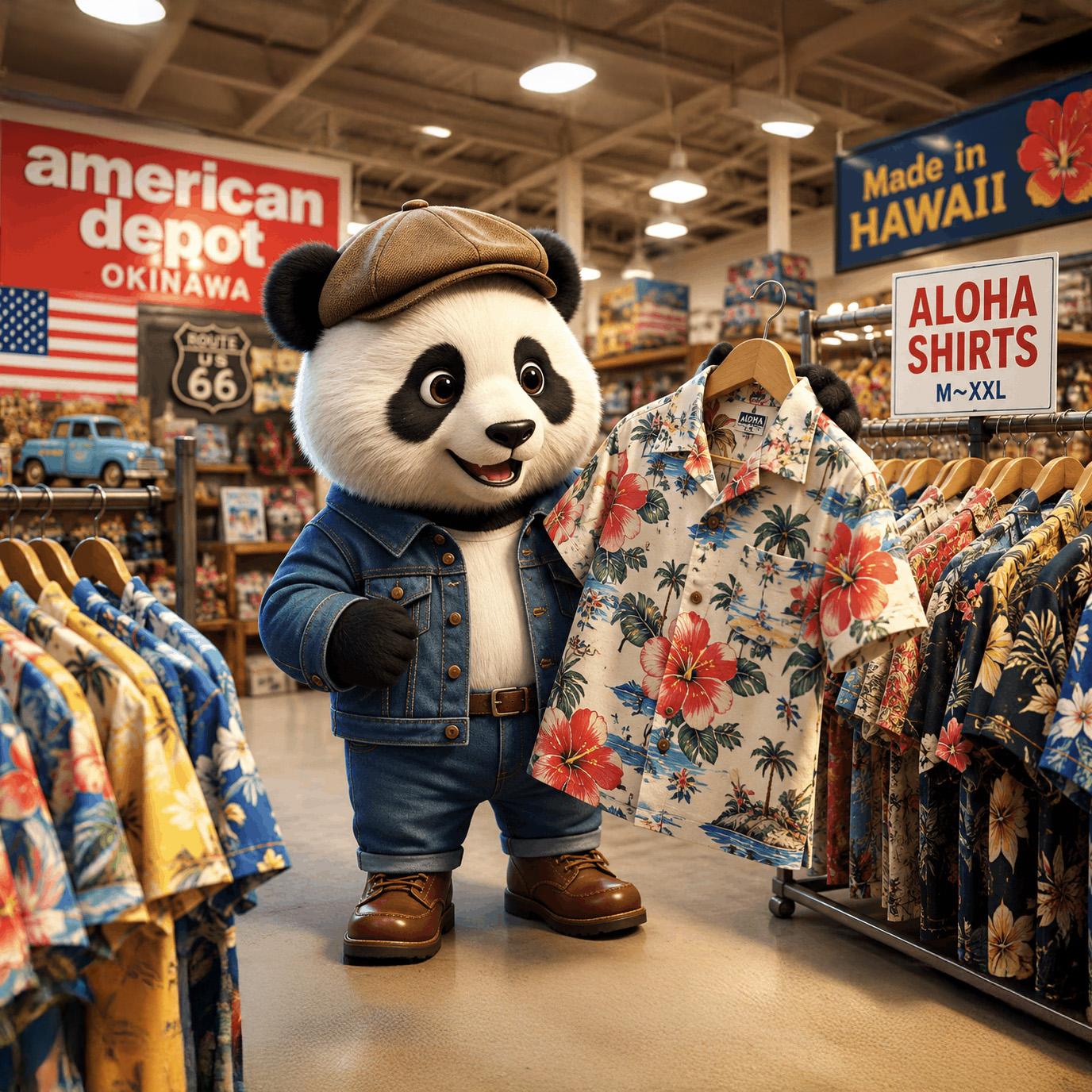 うちのAIくんに聞いたら「アメリカンデポへ行け」と言われました。アロハシャツ、事前調査の巻