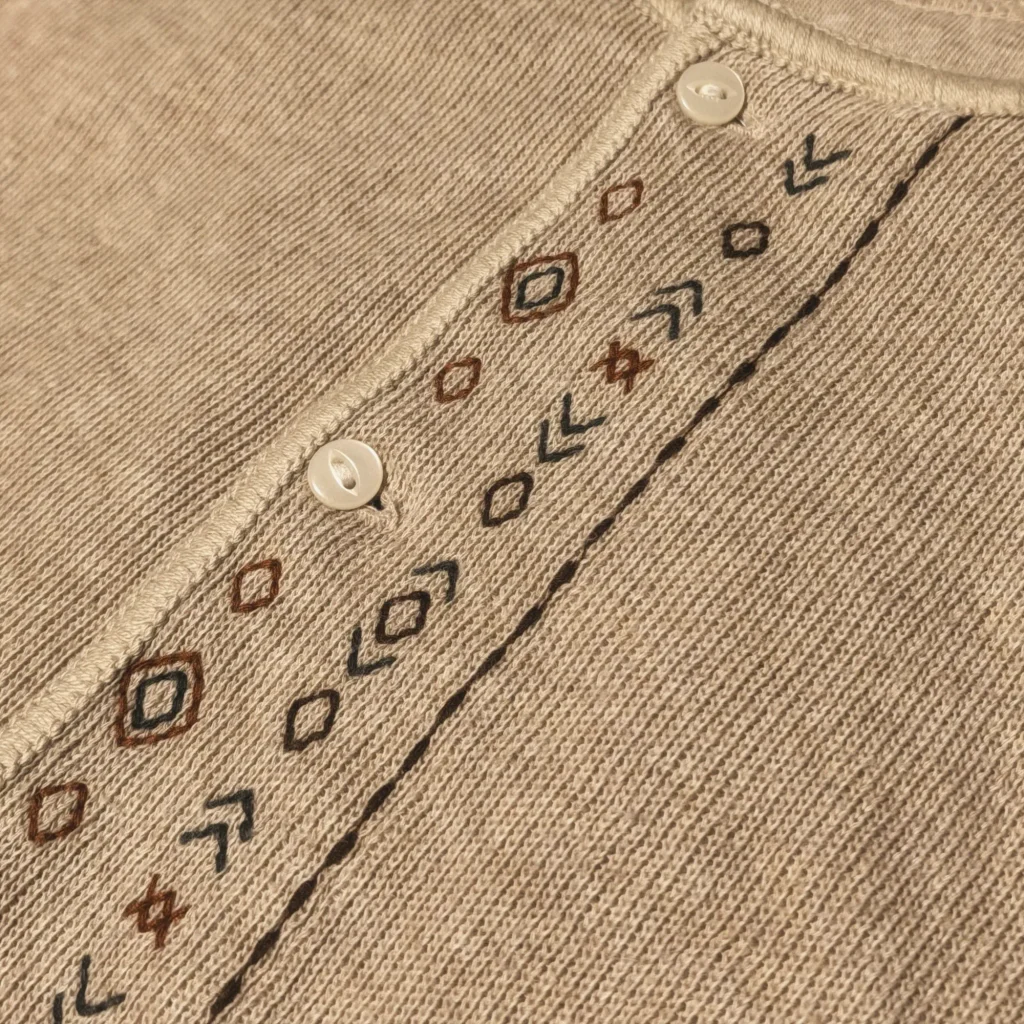 RRL エンブロイダリー ジャージー ヘンリー シャツ